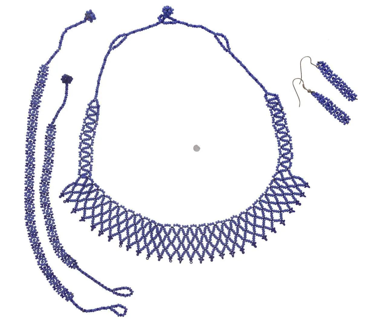 Masaai Bead Necklace Set with Matching Earrings and Bracelet