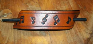 Music Notes Leather Barrette by Old School Leather Co.