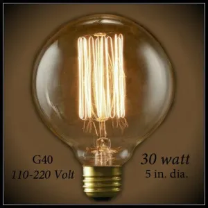 Nostalgic Globe G40 Vintage Light Bulb 30 Watt