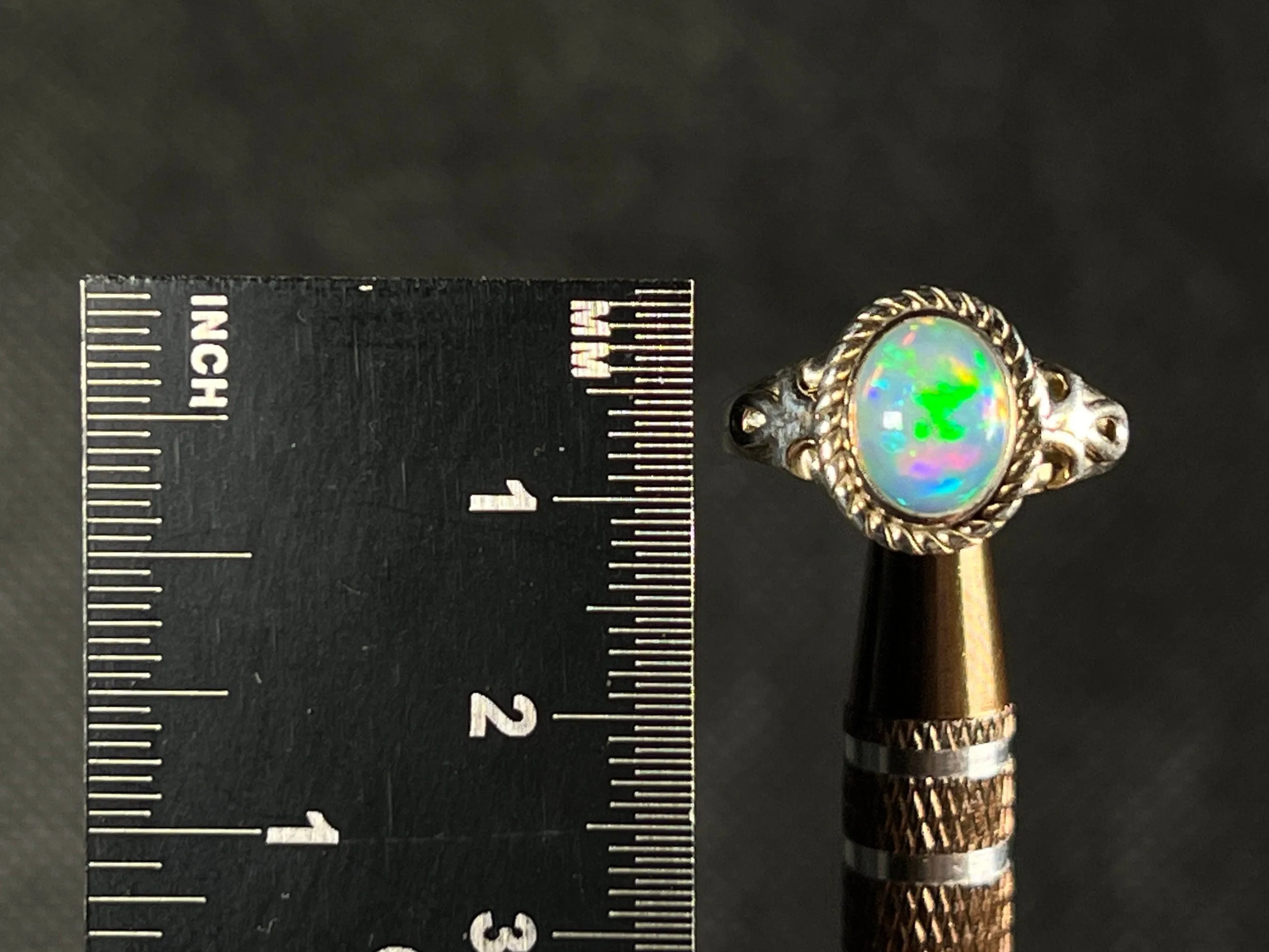 OPAL RING - Sterling Silver, Size 6.5 - Ethiopian Opal Rings for Women, Bridal Jewelry, Welo Opal, 51748