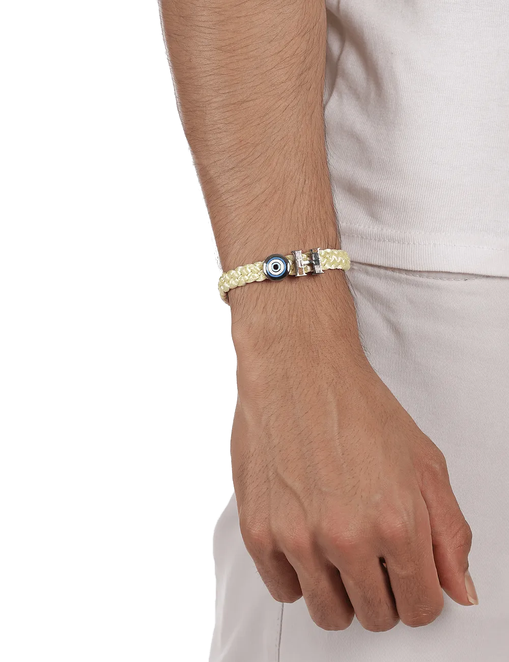 Personalised Unisex Infini Thread of Protego Bracelet - Daffodil Yellow and Gunmetal