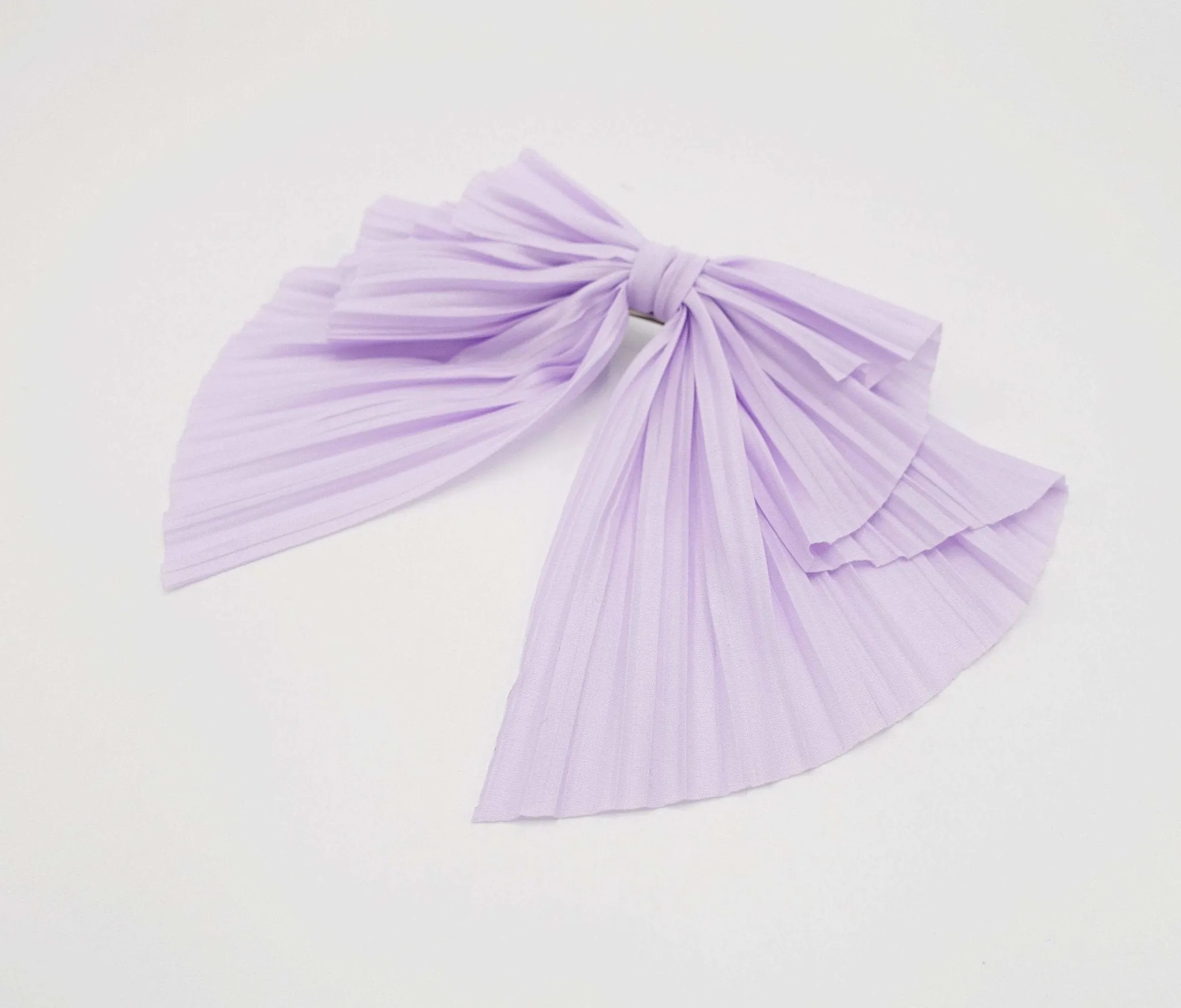 pleated fabric hair bow thin Spring hair accessory for women