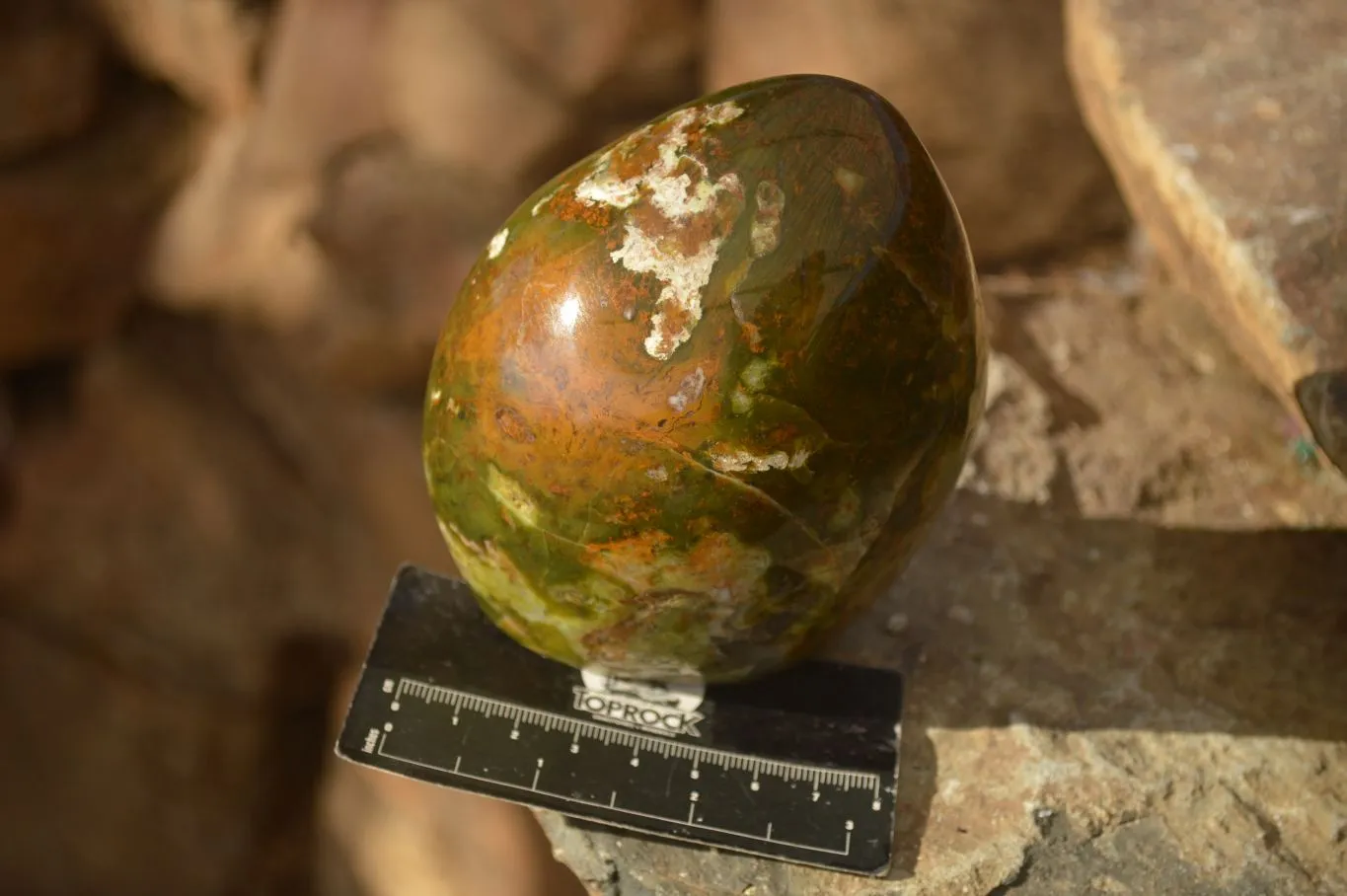 Polished  Green Opal Standing Free Forms  x 2 From Antsirabe, Madagascar