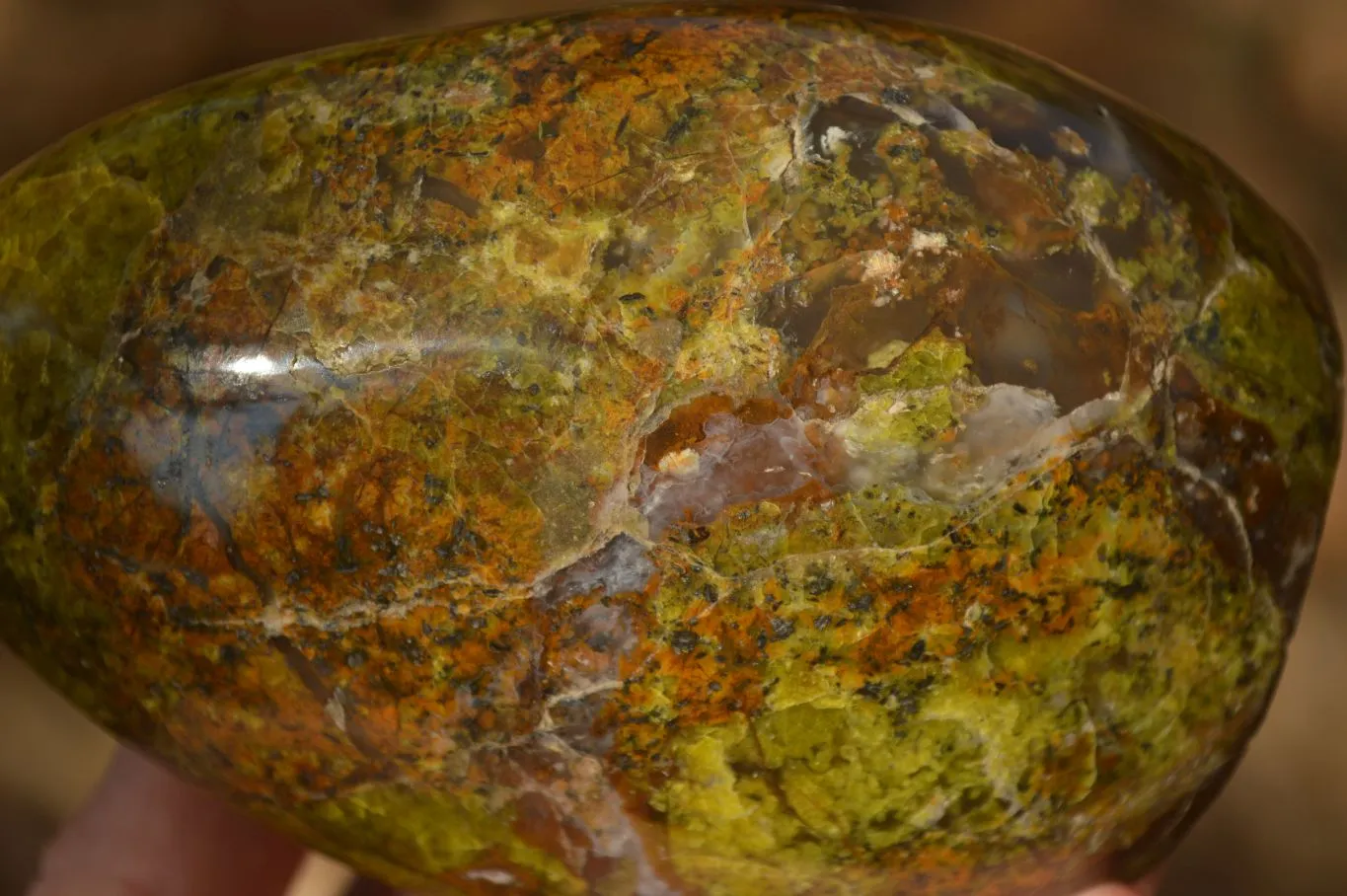 Polished  Green Opal Standing Free Forms  x 2 From Antsirabe, Madagascar