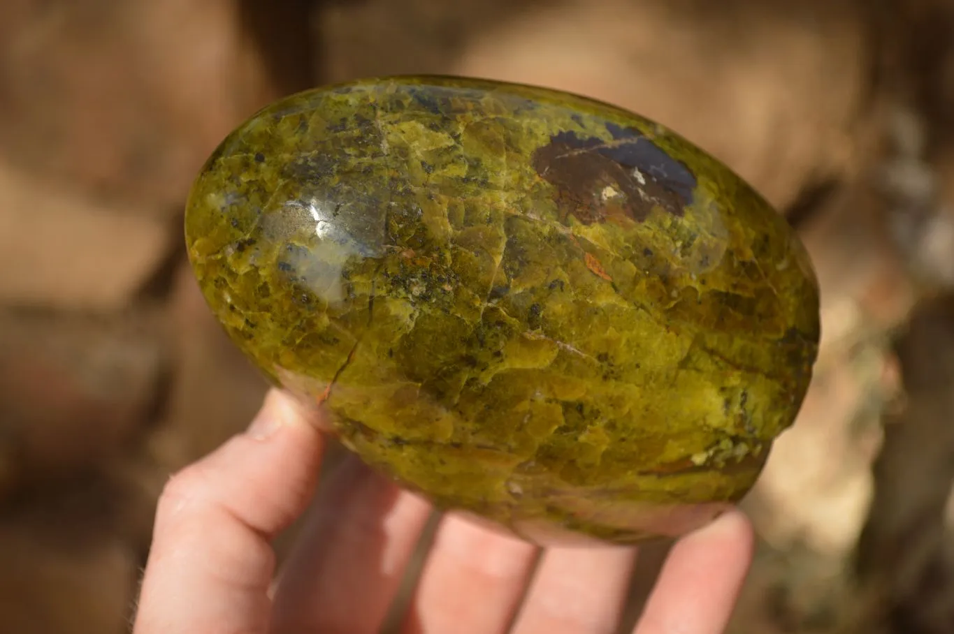 Polished  Green Opal Standing Free Forms  x 2 From Antsirabe, Madagascar