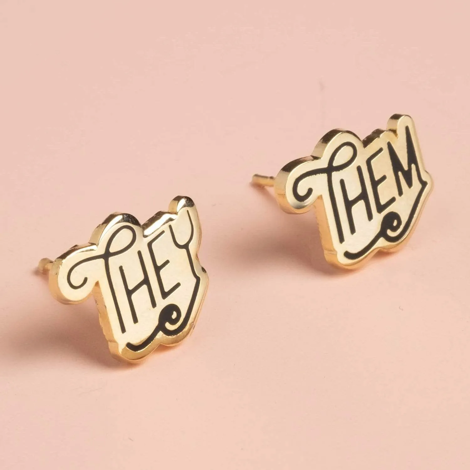 Pronoun Earrings