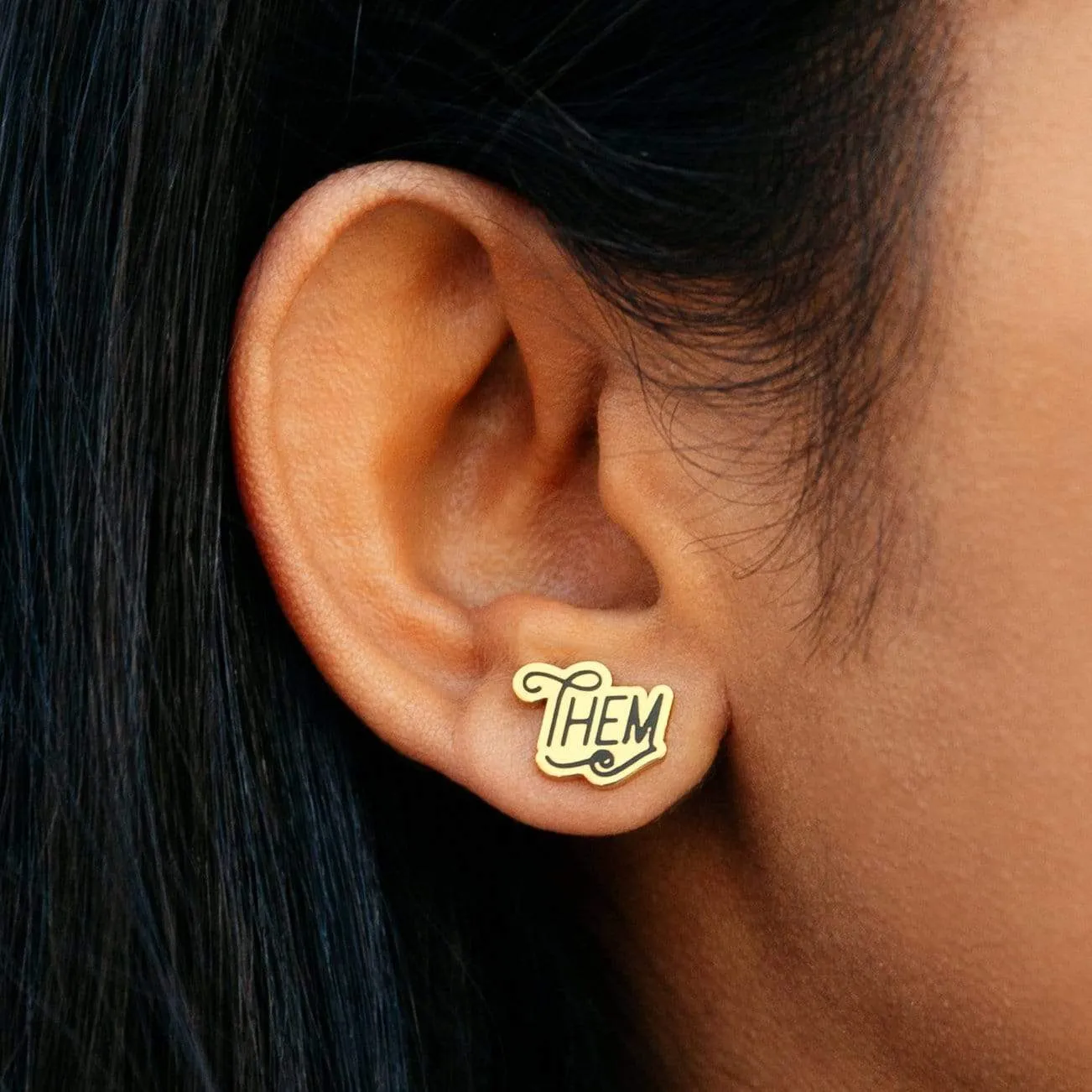 Pronoun Earrings