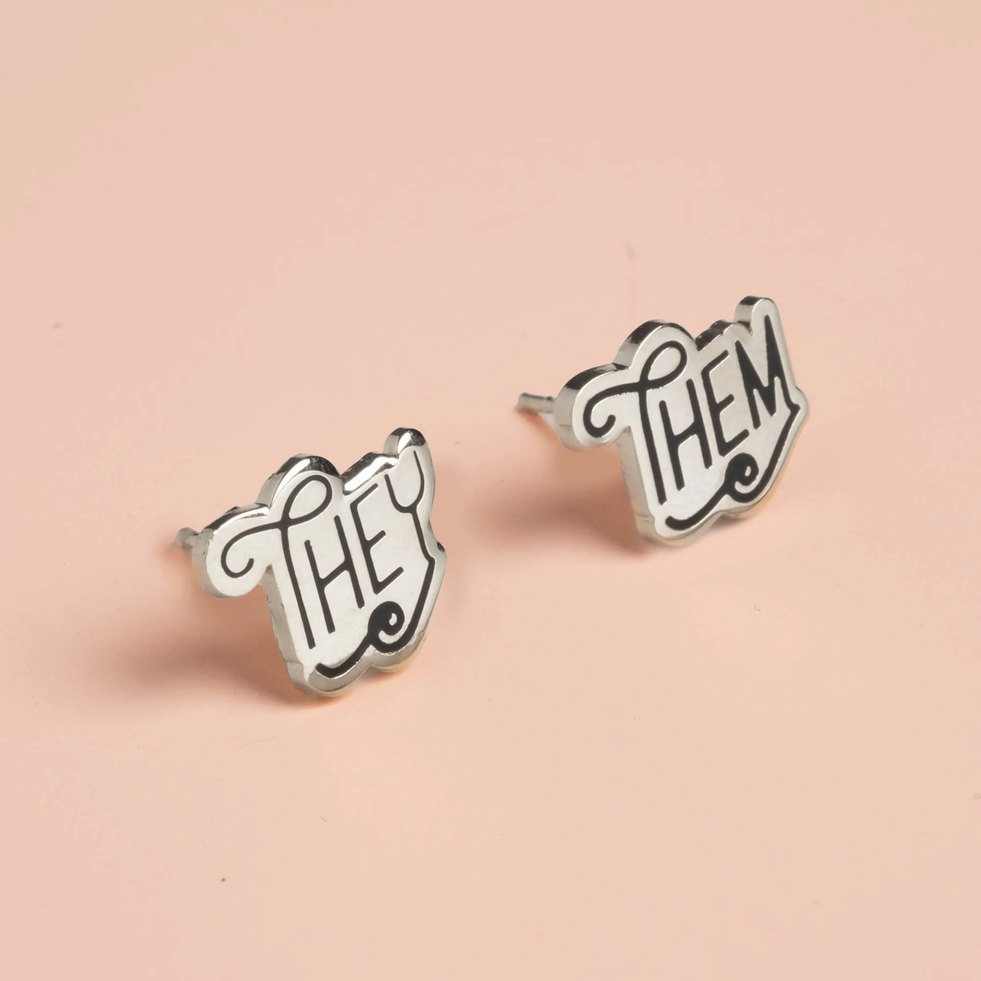 Pronoun Earrings