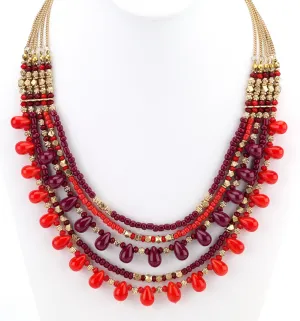 Red Beaded Necklace