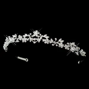 Silver Crystal Wedding Tiara Headpiece