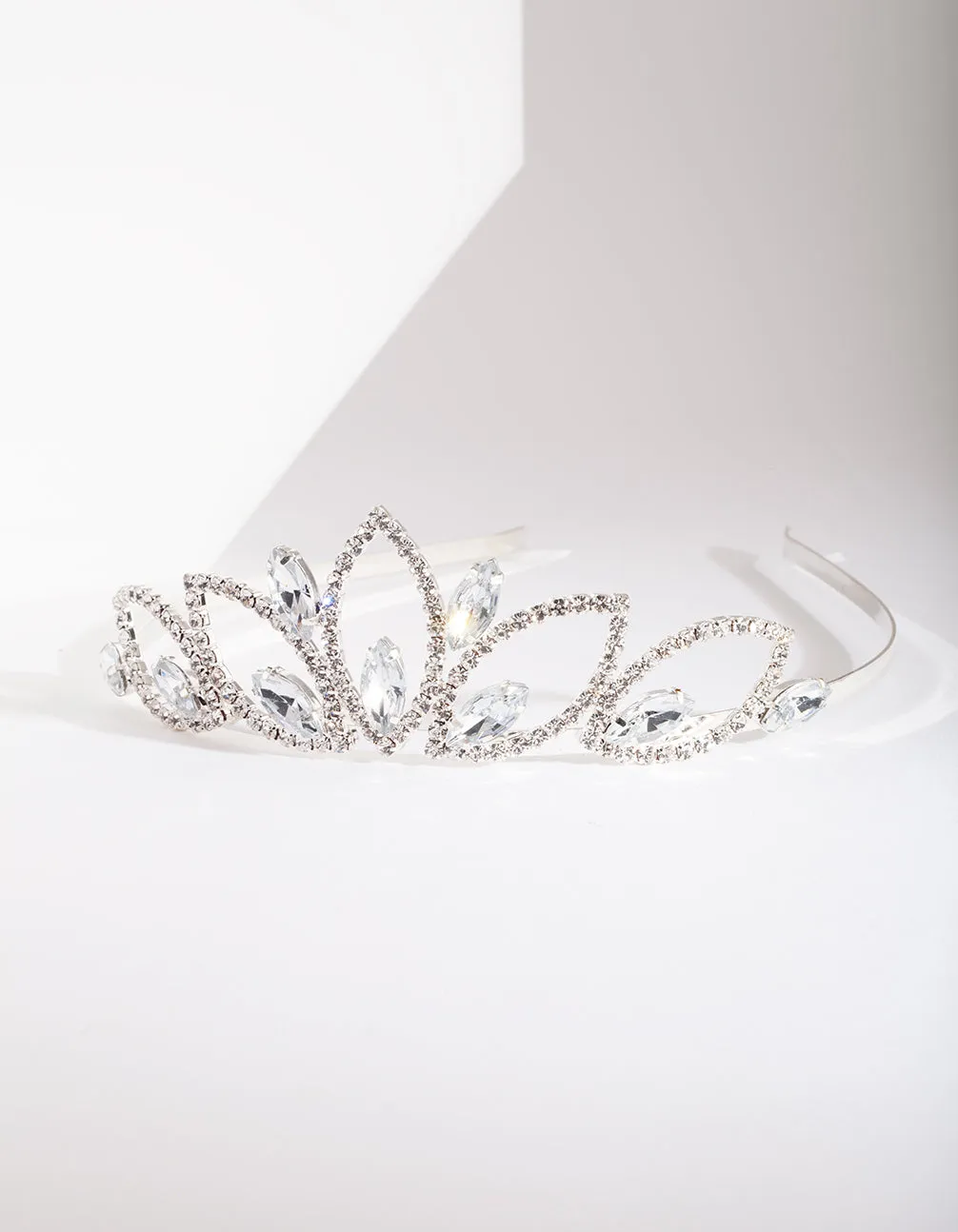 Silver Diamante Stone Tiara