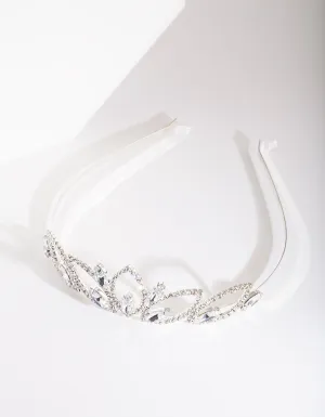 Silver Diamante Stone Tiara