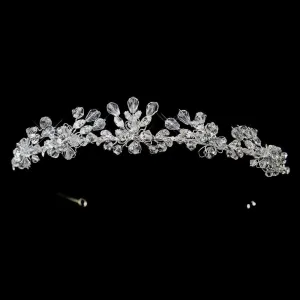 Silver Swarovski Crystal Bridal Tiara Headpiece