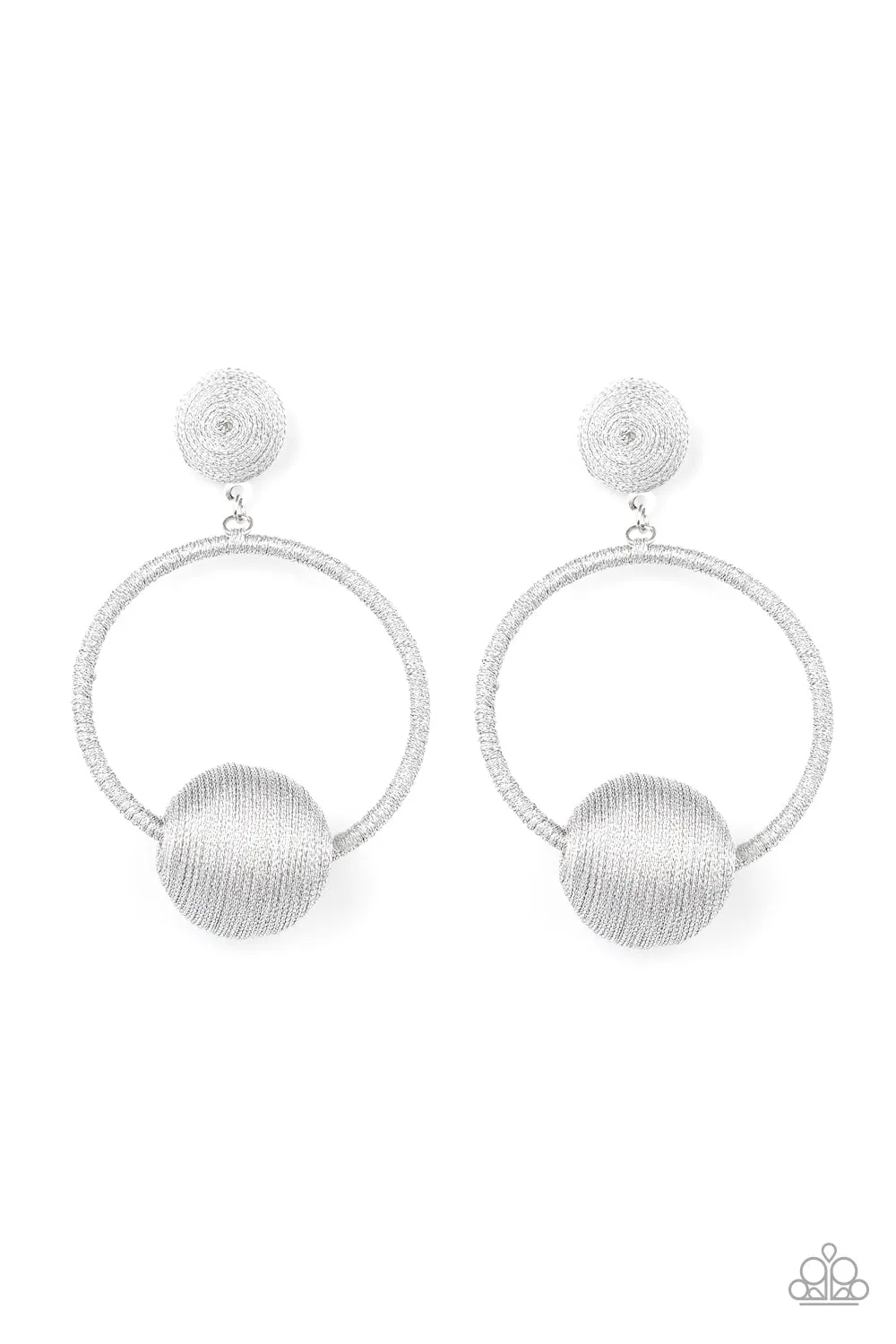 Social Sphere - Silver Earrings - Paparazzi Accessories