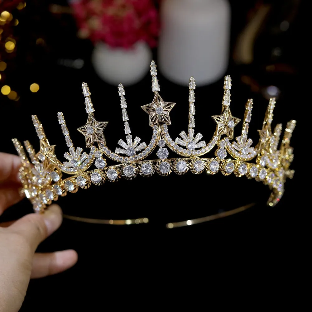 Stars Galore Gold Collection Crowns-Bridal Tiaras