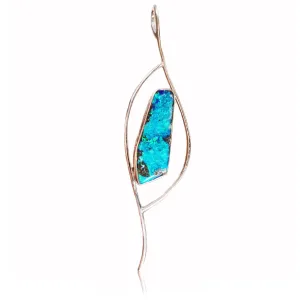 Sterling Silver Green Fine Opal Pendant