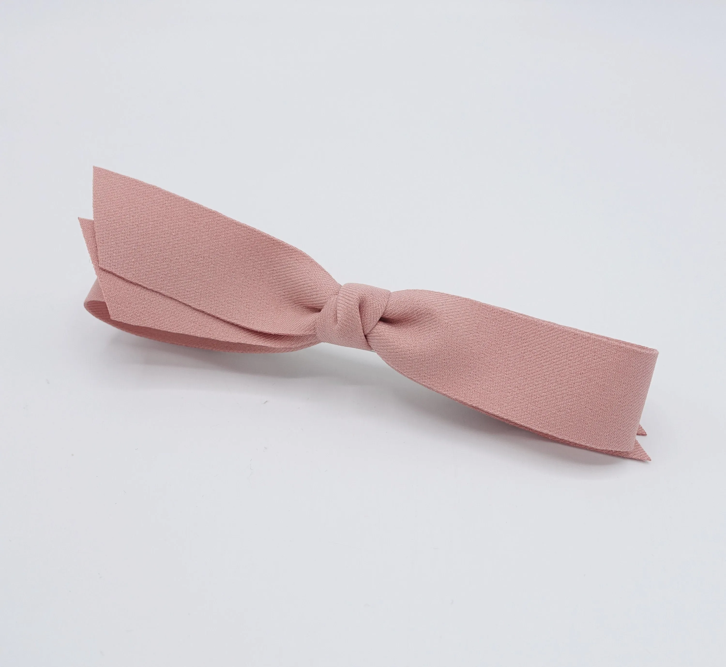 straight hair bow, folded hair bow, solid hair bow for women