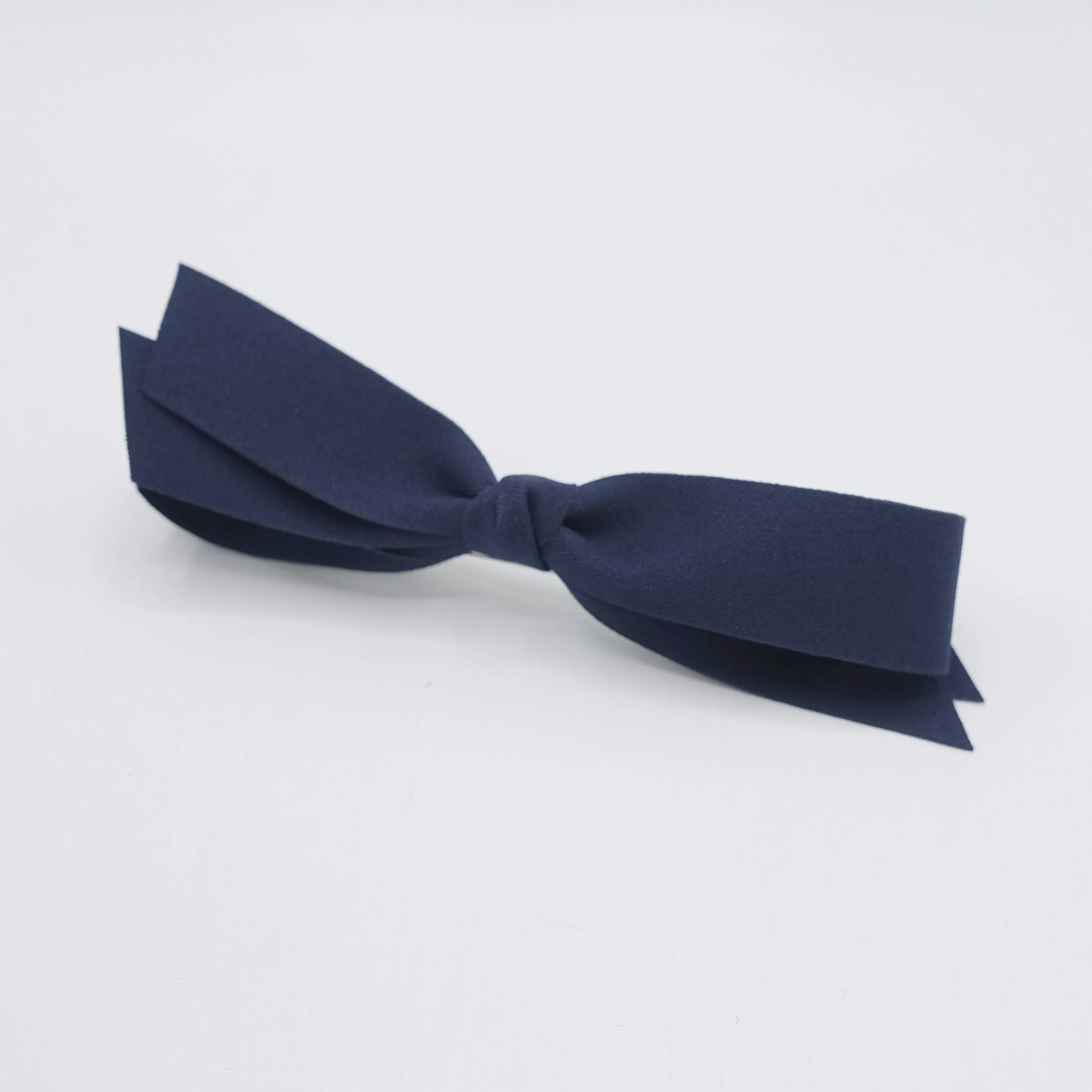 straight hair bow, folded hair bow, solid hair bow for women