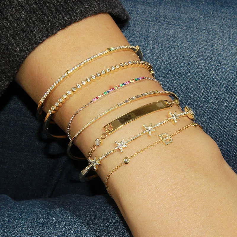 Studded Diamond Bangle