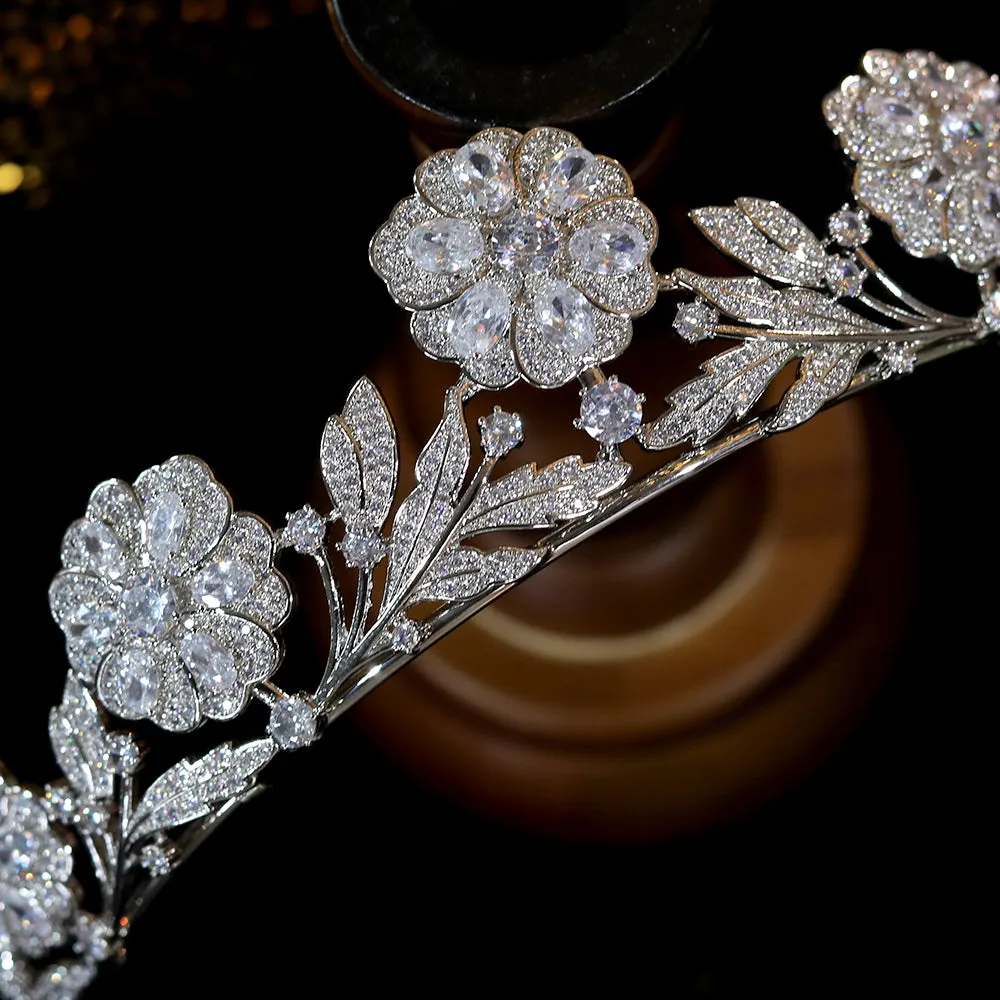 T209. The Strathmore Rose Bridal Tiara - Edwardian Crown Replica /1920s Royal Wedding Tiara