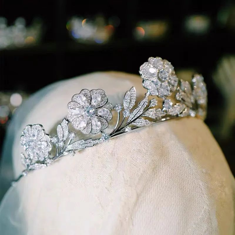 T209. The Strathmore Rose Bridal Tiara - Edwardian Crown Replica /1920s Royal Wedding Tiara