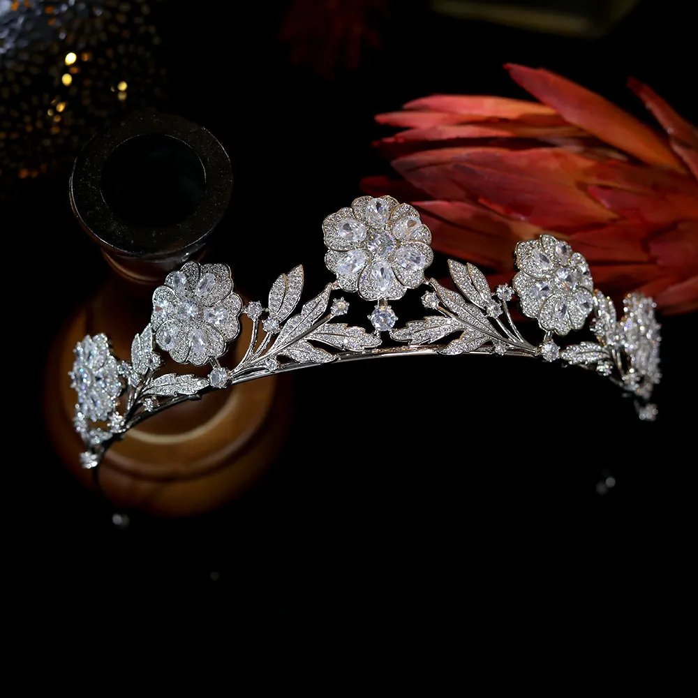 T209. The Strathmore Rose Bridal Tiara - Edwardian Crown Replica /1920s Royal Wedding Tiara