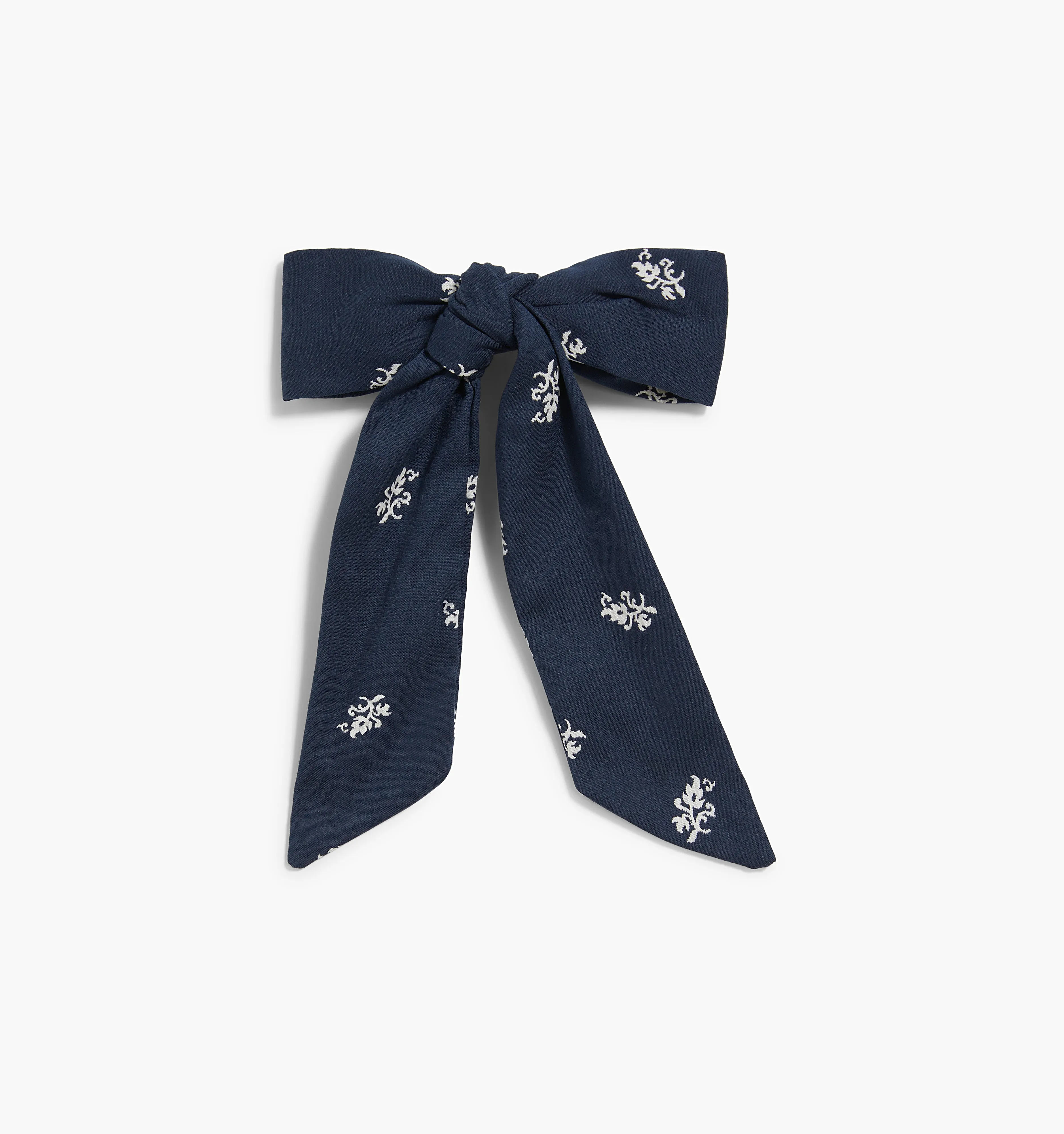 The Belle Bow - Navy Autumn Paisley