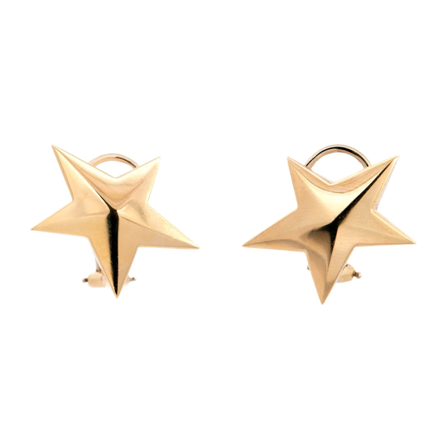 TIFFANY & CO. Estate 18k Star Clip-On Earrings