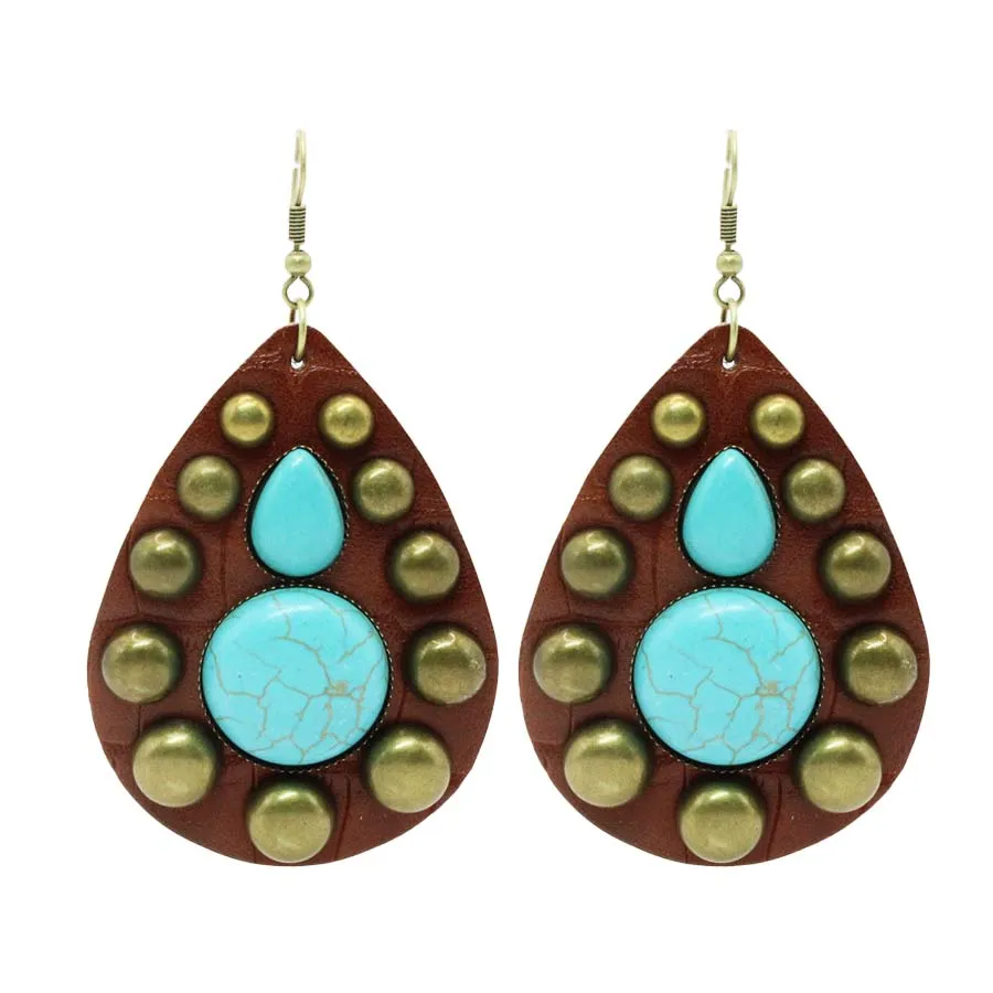 Western Leather Earring